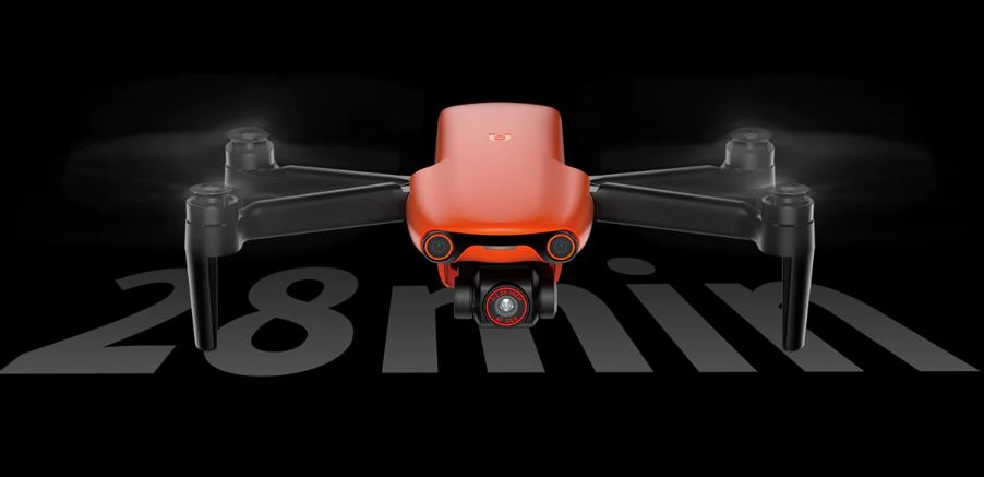 Autel Evo Nano+ Drone showing 28 minute flight time