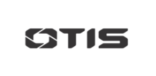 a black and white logo OTIS Technology Logo